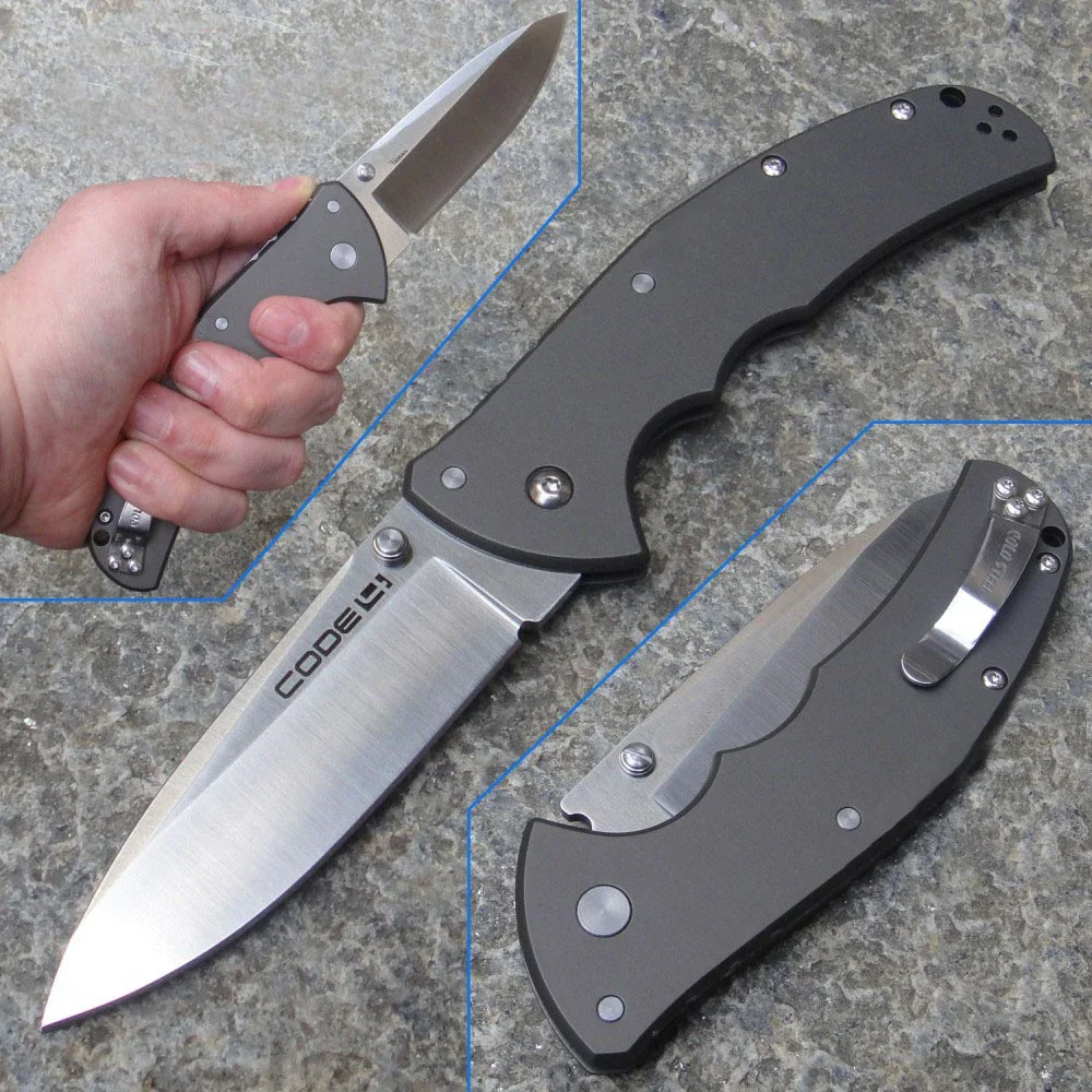 Cold S35VN Steel Code 4 Tactical Knife Aluminium Handle Rescue Outdoor Survival Camping EDC Tool Utility Pocket Folding Knife