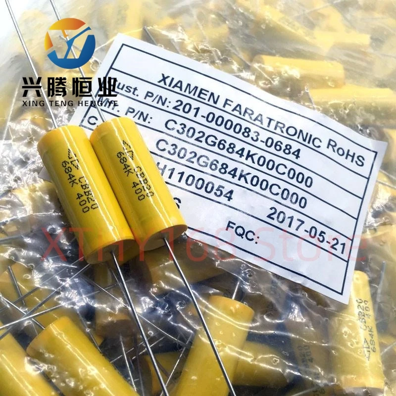 5pcs CBB C30 0.68uf 684 680nf 400V Polar Axial Film Capacitor