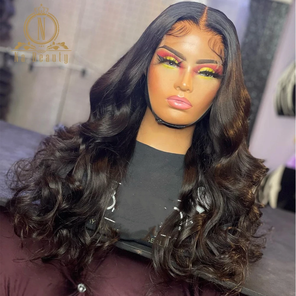 

HD Transparent Lace Front Human Hair Wigs 13x4 250% Brazilian Body Wave Lace Frontal Wig With Baby Hair Preplucked Nabeauty