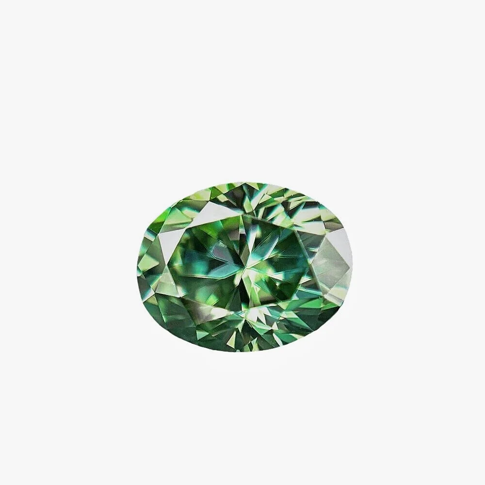 

Loose D-Green Gemstones Moissanites Oval Lab Grown Diamonds 4x6mm~9x11mm For Jewelry Ring Material Free Shipping