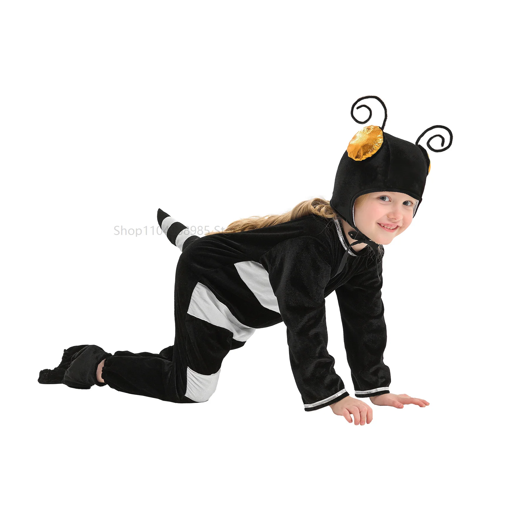 

Unisex Boy Insect Halloween Fancy Dress Up Animal Theme World Book Day Outfit Girl Ant Costume for children