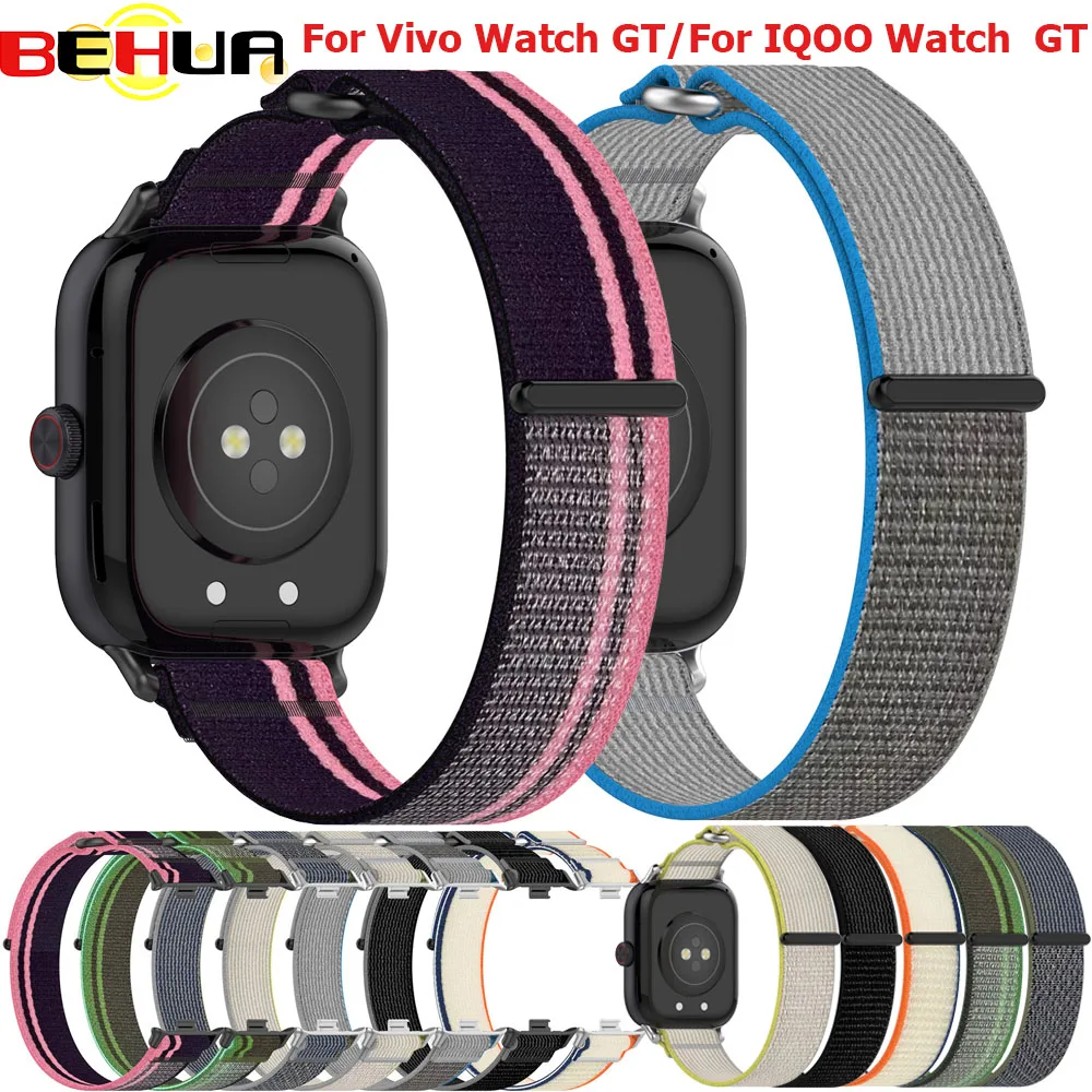 حزام ساعة من النايلون لساعة Vivo WATCH GT الرياضية البديلة معصمه Smartwatch حزام أنيق لساعة IQOO GT إكسسوارات سوار #1