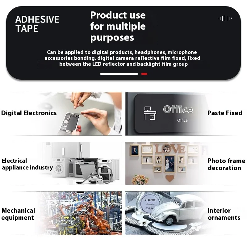 Double Sided Adhesive Tape Acrylic Transparent No Traces Sticker for LED Strip Transparent Seamless Double-Sided Tape 10m