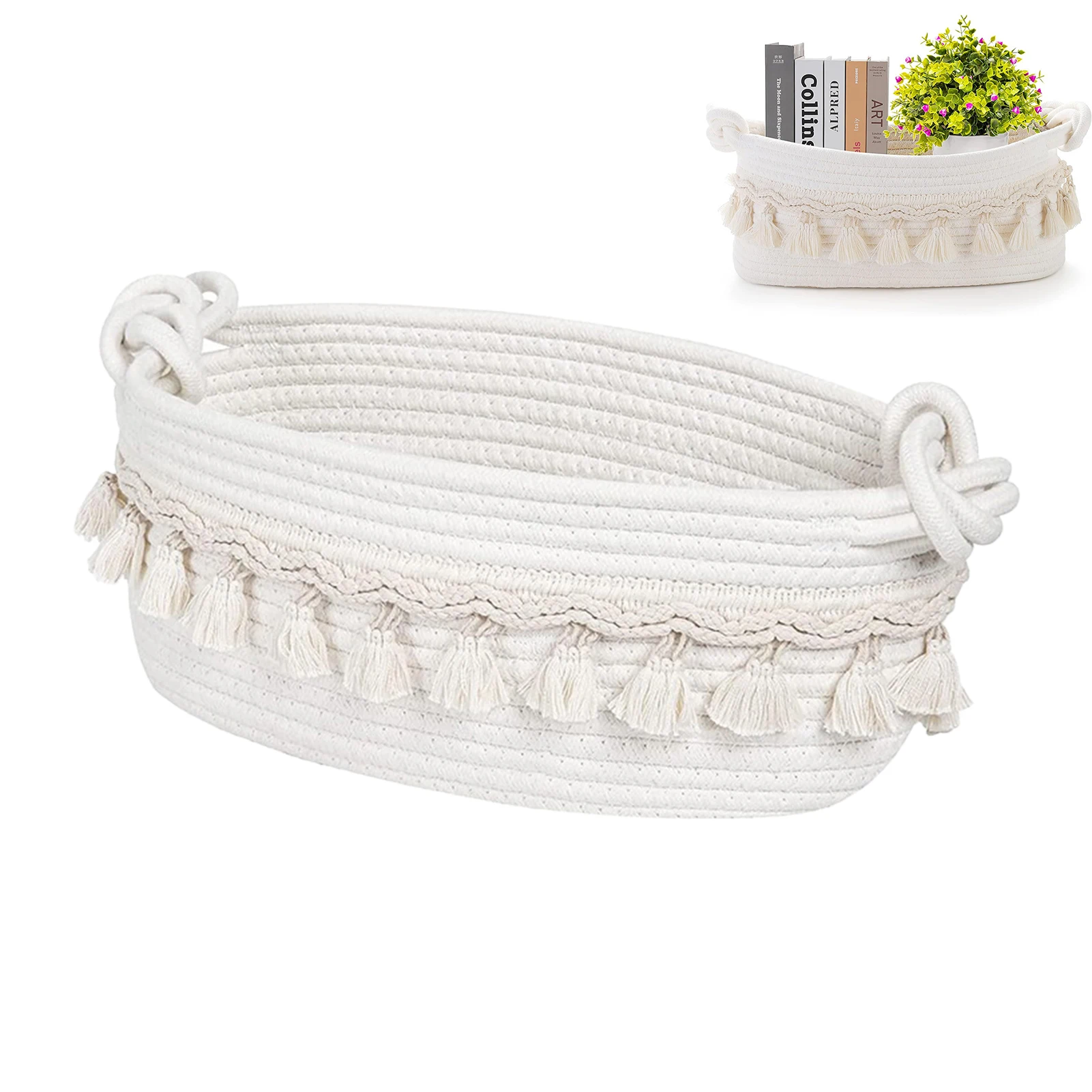 Cotton Thread Storage Basket Multipurpose Sundries Organizer Household Frame Makeup Medicine Headset Snacks Receive Box