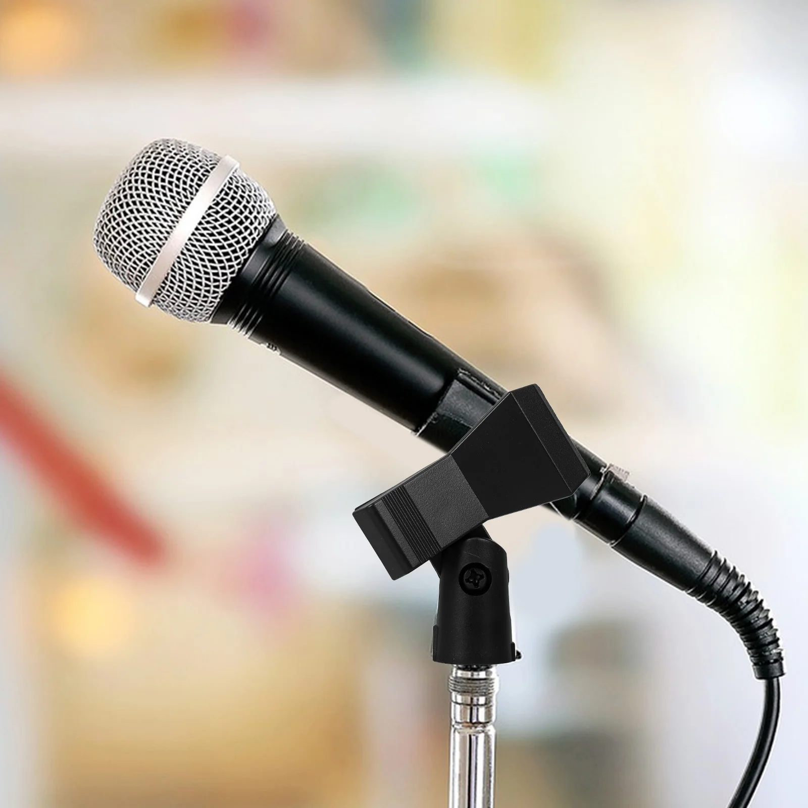 4pcs Microphone Clip Holder Adjustable Metal Screw Mount For Mic Stands Universal Audio Setup Live Performance Podcasting