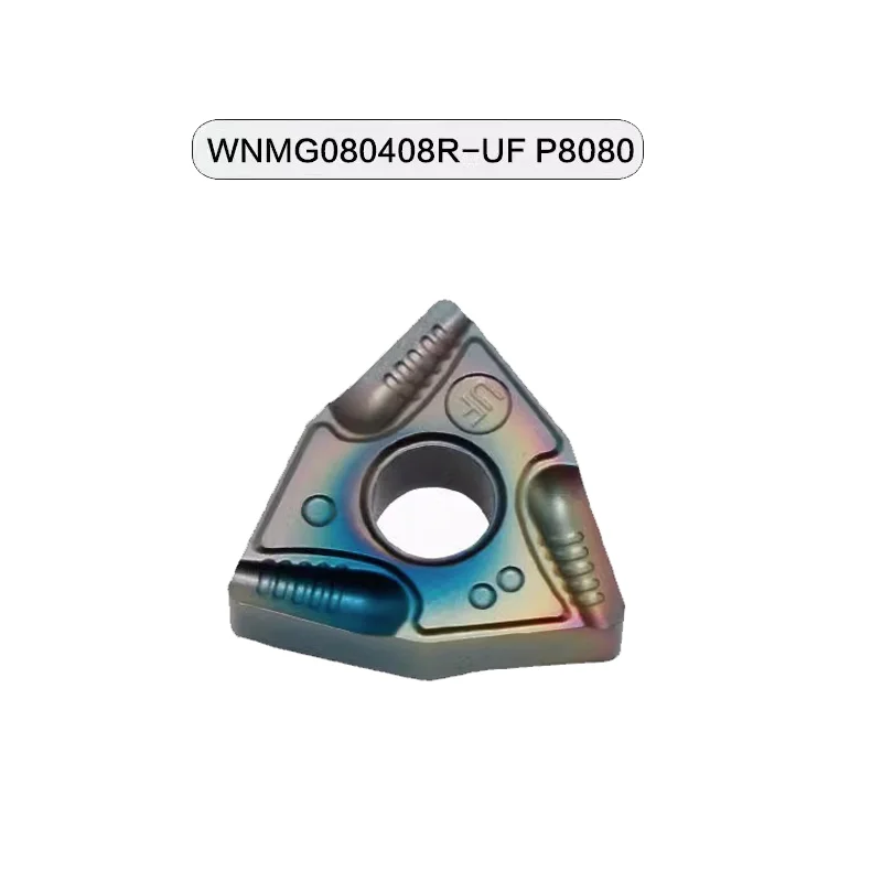 외부 터닝 공구 카바이드 인서트 WNMG 블레이드 선반 금속 커터 공구, WNMG080404 WNMG080408 R-UF L-UF P8125 P8080, 10 개