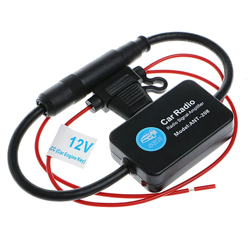 AM FM Radio Anti-interference Enhance Auto Electronic Accessories 12V For ANT208 Car Antenna Signal Amplifier Set