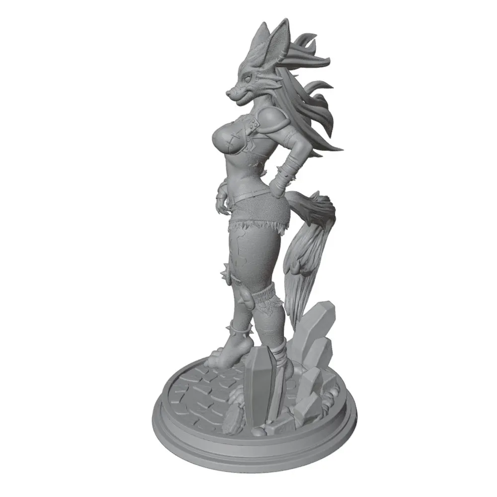 Figura anime impresa en 3D decoración habitación sin montar ni pintar - imagen 3