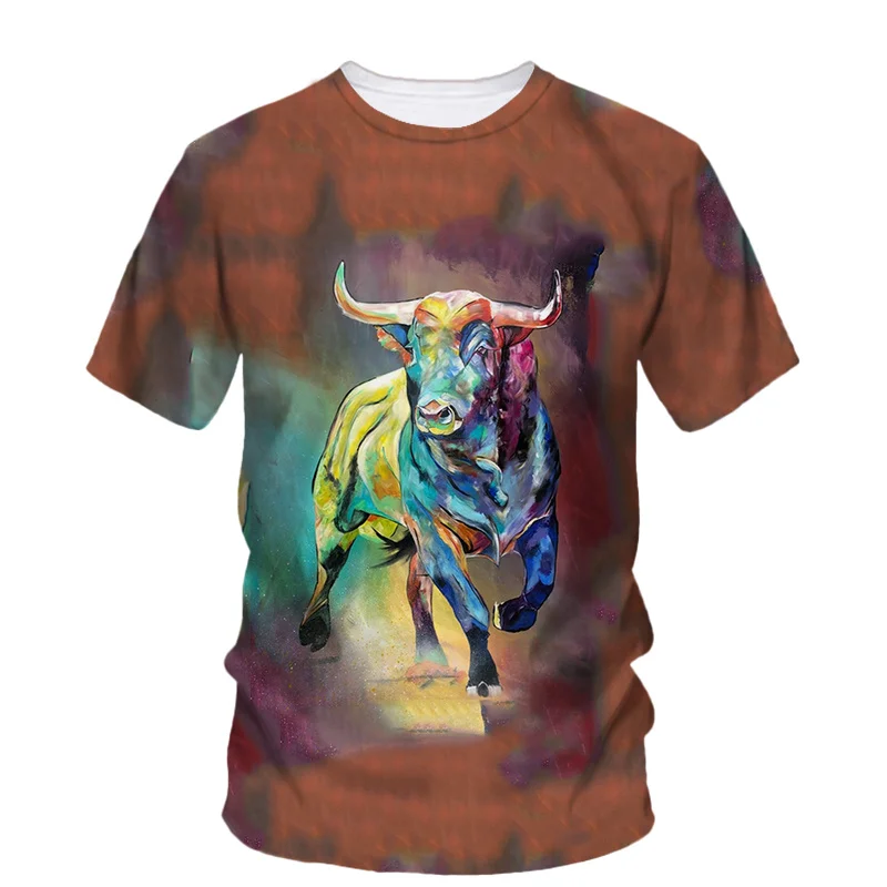 Spanish Bullfight Men T Shirt 3D Spain Bull Printed Tee Shirts Women Clothings Casual Kids T-Shirt Summer Oversized toreo Tees