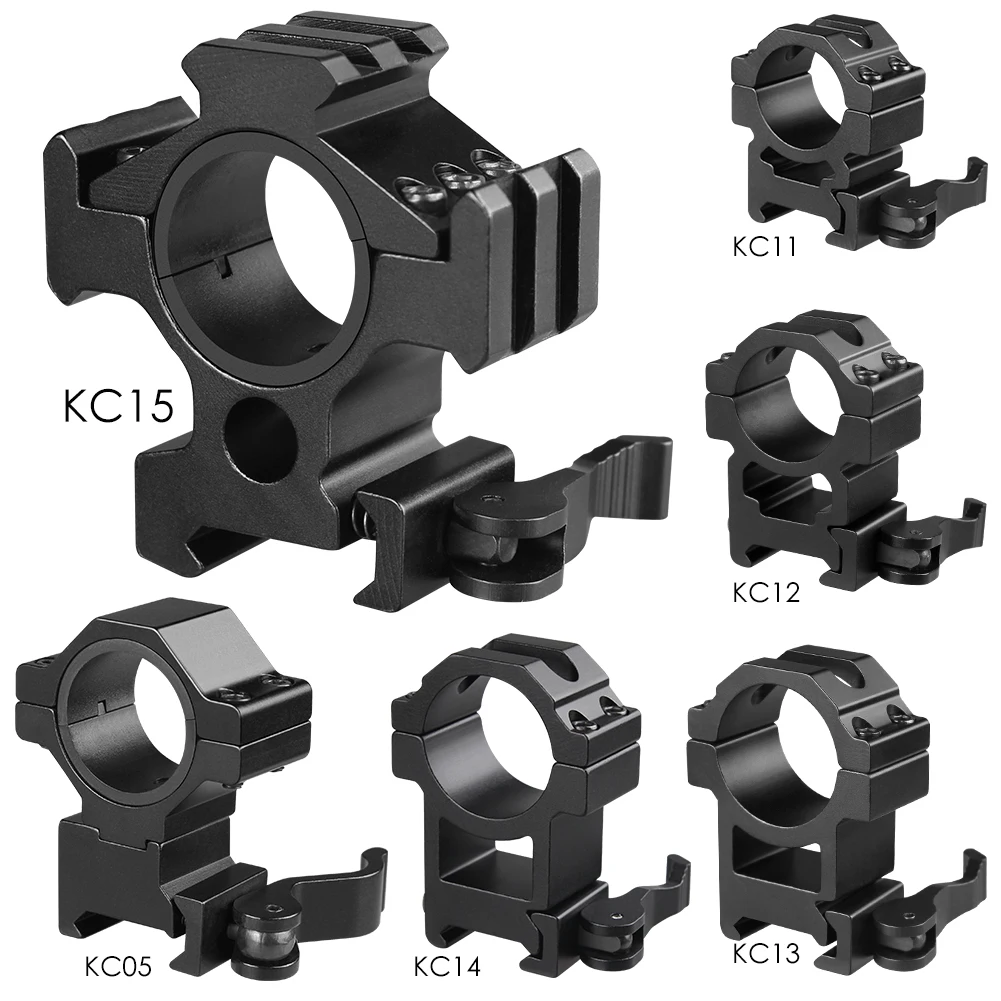 

UniqueFire one Pcs 1" 25.4mm / 30mm Quick Release Scope Ring for 20mm Dovetail Weaver Rail Mount Ring