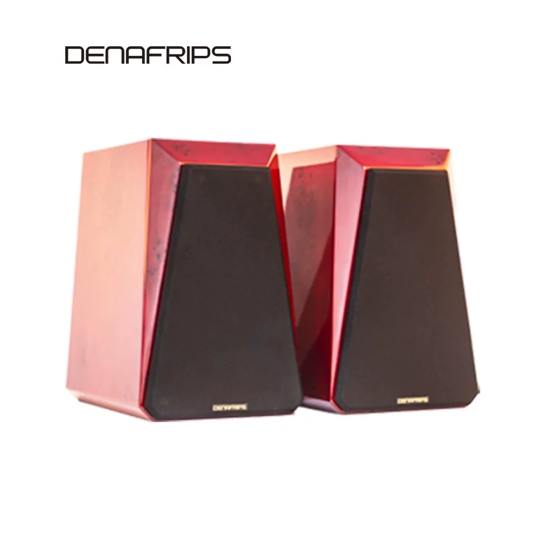 مكبرات صوت Denafrips Poseidon ثنائية الاتجاه على رف الكتب - صوت ستيريو HiFi، نظام صوتي ممتاز للمسرح المنزلي