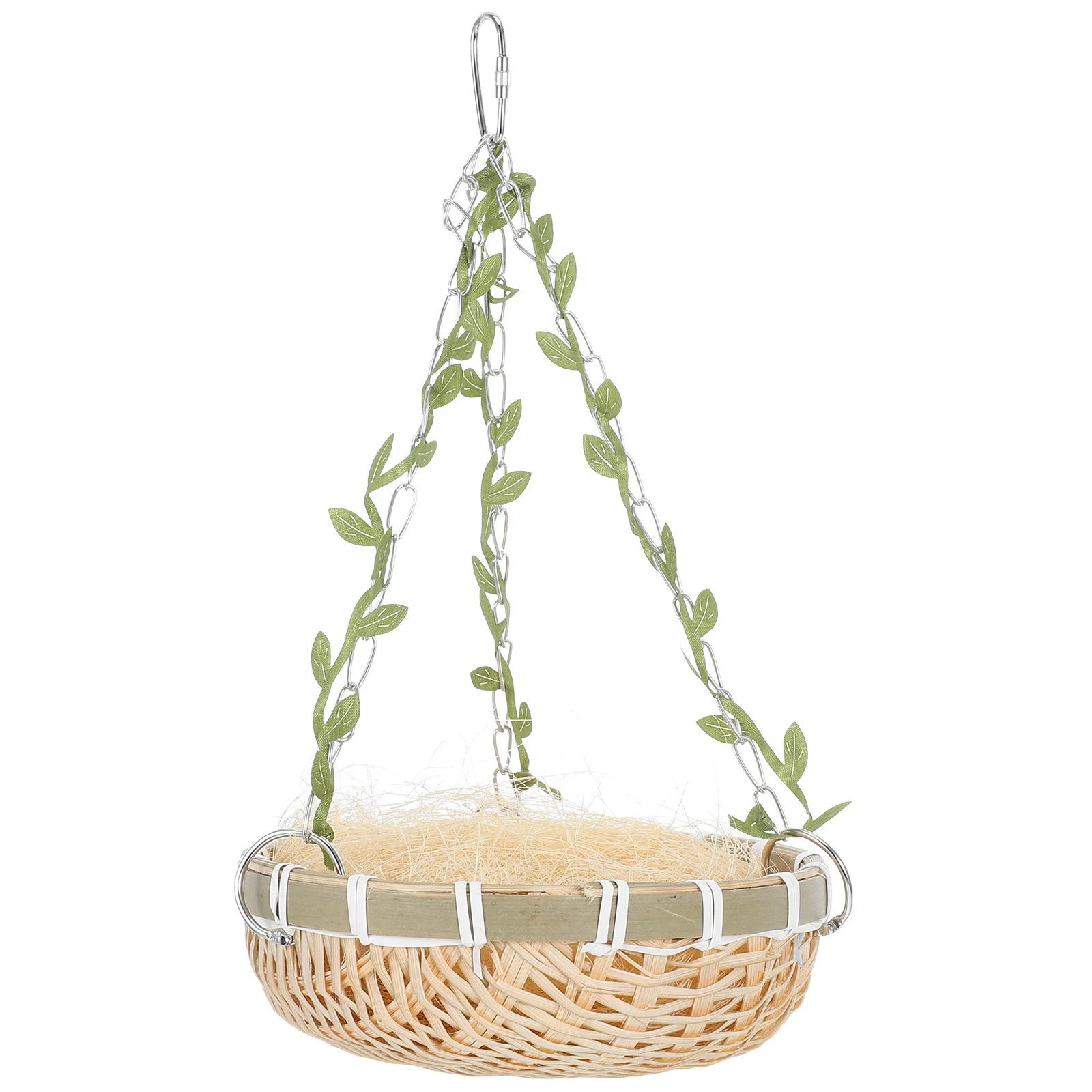 

Bamboo Woven Bird Nest Spacious Hanging Design For Parrot Cage Bed Hideaway Finch Cockatiel Parakeet Pigeon
