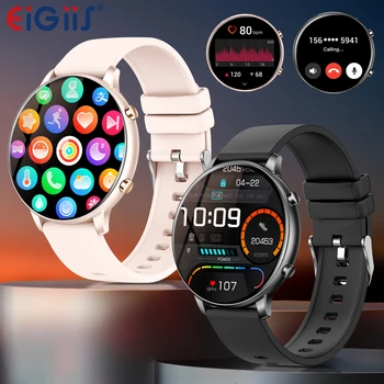 EIGIIS Smart Watch for Men Women Bluetooth Call 100+ Sports Modes Fitness Tracker Heart Rate Sleep Monitoring with IP67 Waterproof