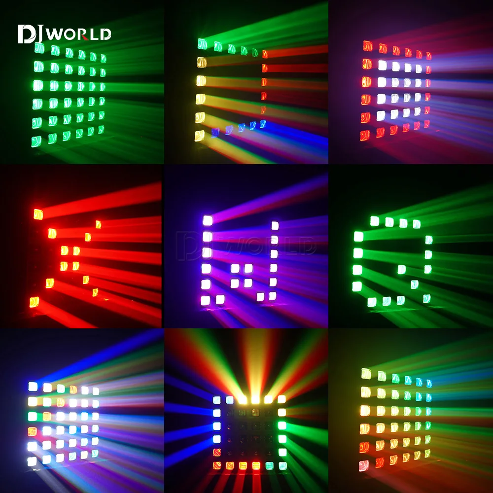 Imagem -05 - Led Blinder Matrix Beam Lighting Dmx512 Effect Iluminação de Palco para dj Festa Dance Floor Bar Casamento 36x10w Rgbw 4in 1