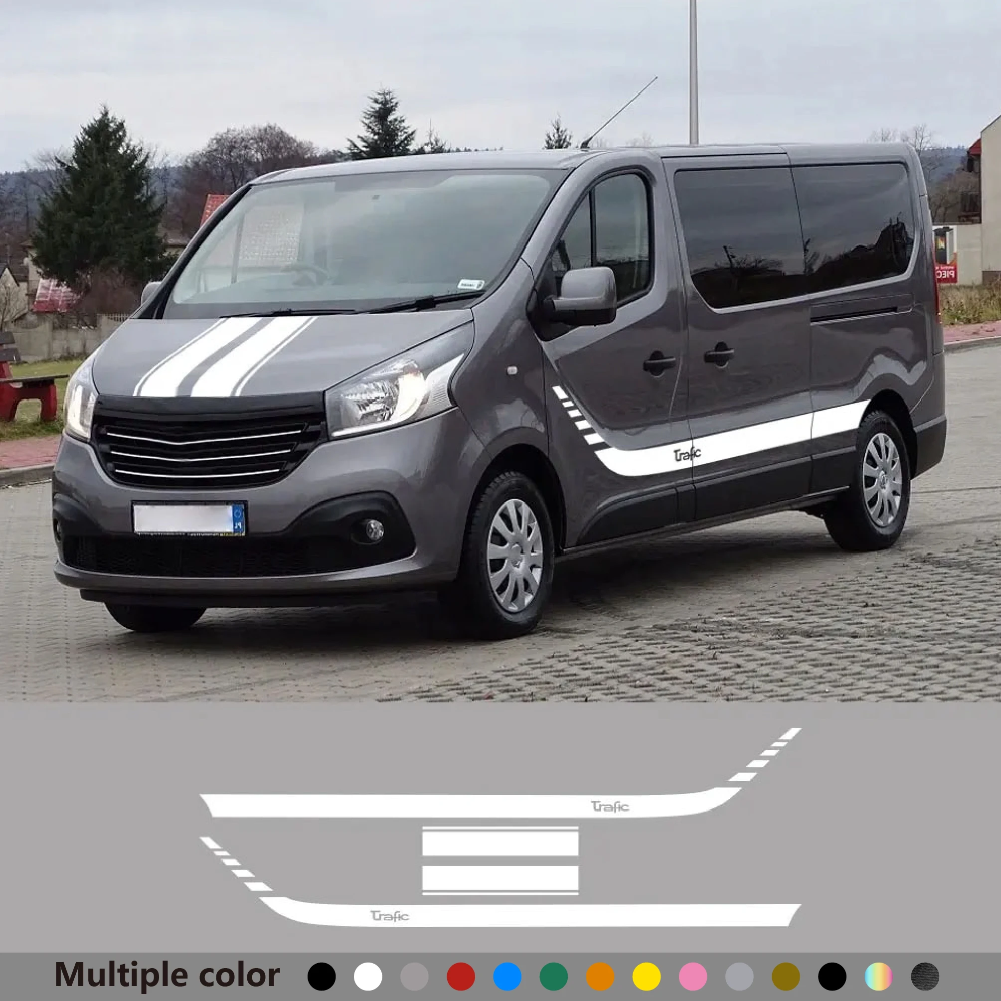 

Car Door Side Stickers For Renault Trafic 2 3 MK3 MK2 Camper Van Hood Cover Engine Vinyl Film Graphics Decals Tuning Accessories