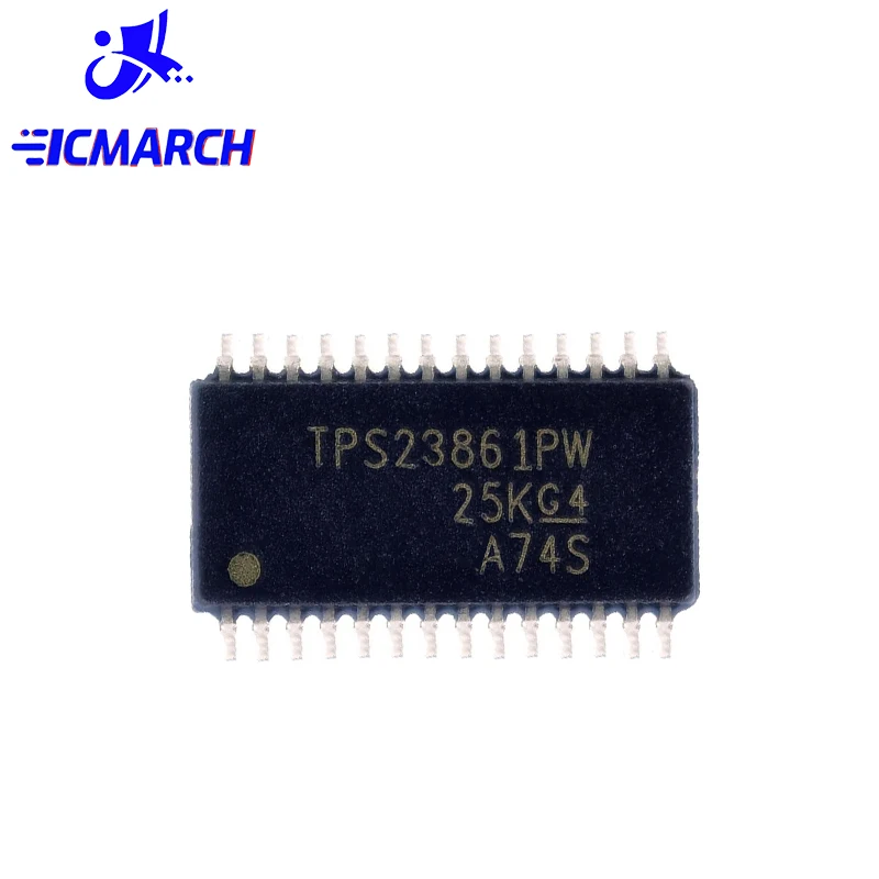 

5PCS/10PCS TPS23861PWR TPS23861PW TPS23861 TSSOP-28 Four-way Power Over Ethernet Controller Chip