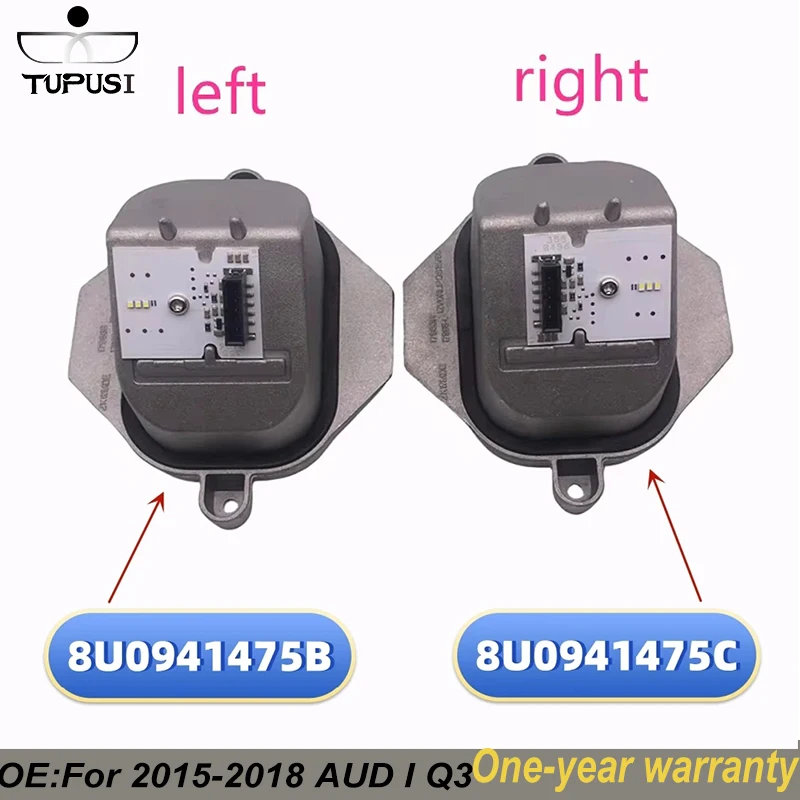 

DRL Daylight Modules for 2015-2018 AUDI Q3 8U LED Control Unit Headlight Controller 8U0941475C 8U0941475B WHITE