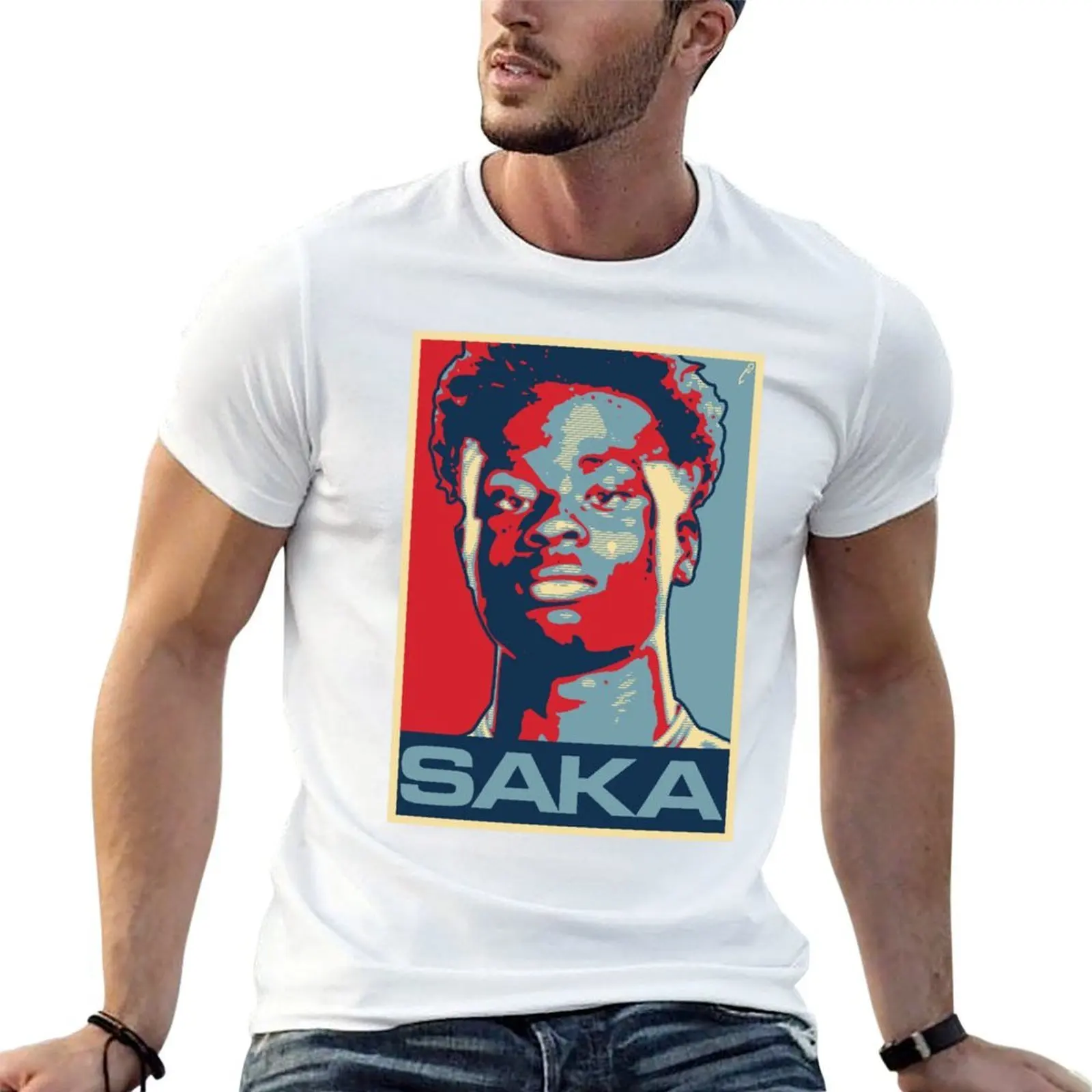 

Saka T-Shirt t shirt men 100% cotton luxury brand man tshirt cotton tshirt 100% T-Shirt