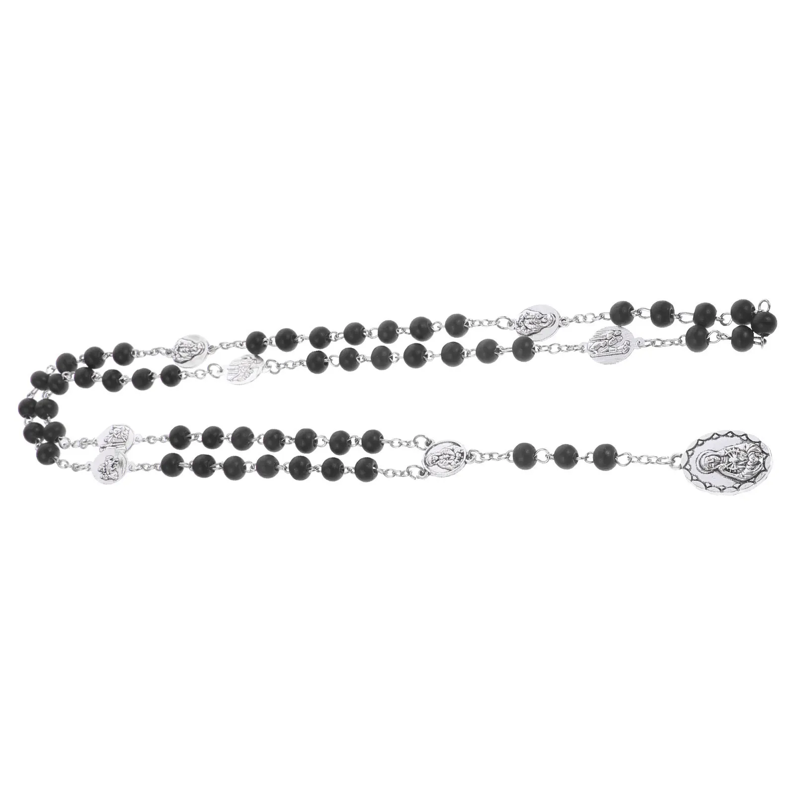 

Religious Beaded Necklace for Women Catholic Prayer Rosary Chain Faith Jewelry Vintage Style Gift for Mother Daughter Sister