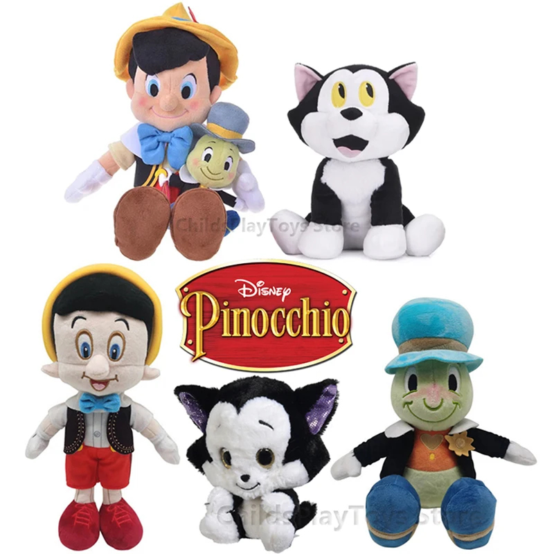 Disney Cartoon Pinocchio Jiminy Cricket Figaro Plush Toys Dolls Gifts Cute Pinocchio Disney Stuffed Toys Decoration Kids Gifts