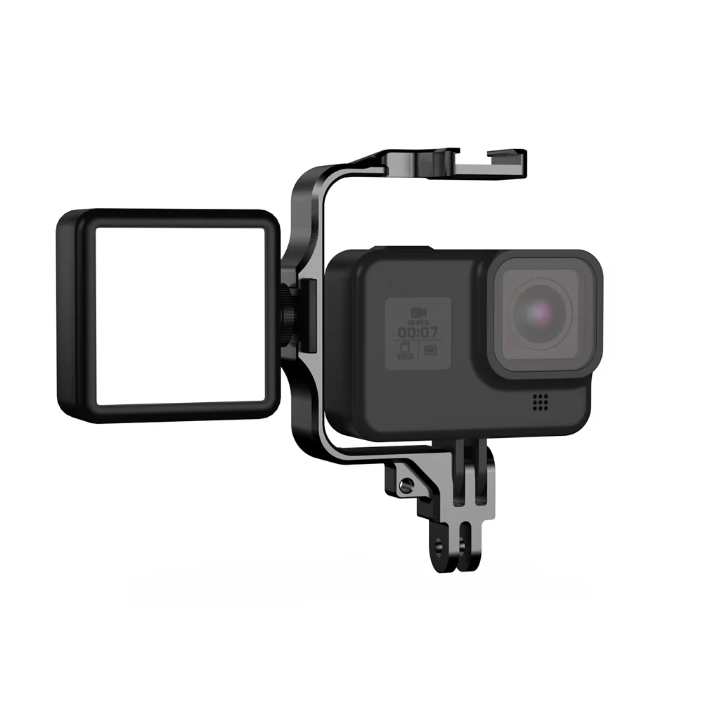 For GoPro Aluminum Alloy Mount Fill Light Waterproof LED Light For GoPro Hero 13 12 11 10 9 Insta360 X5 X4 X3 DJI Action 5 4 3