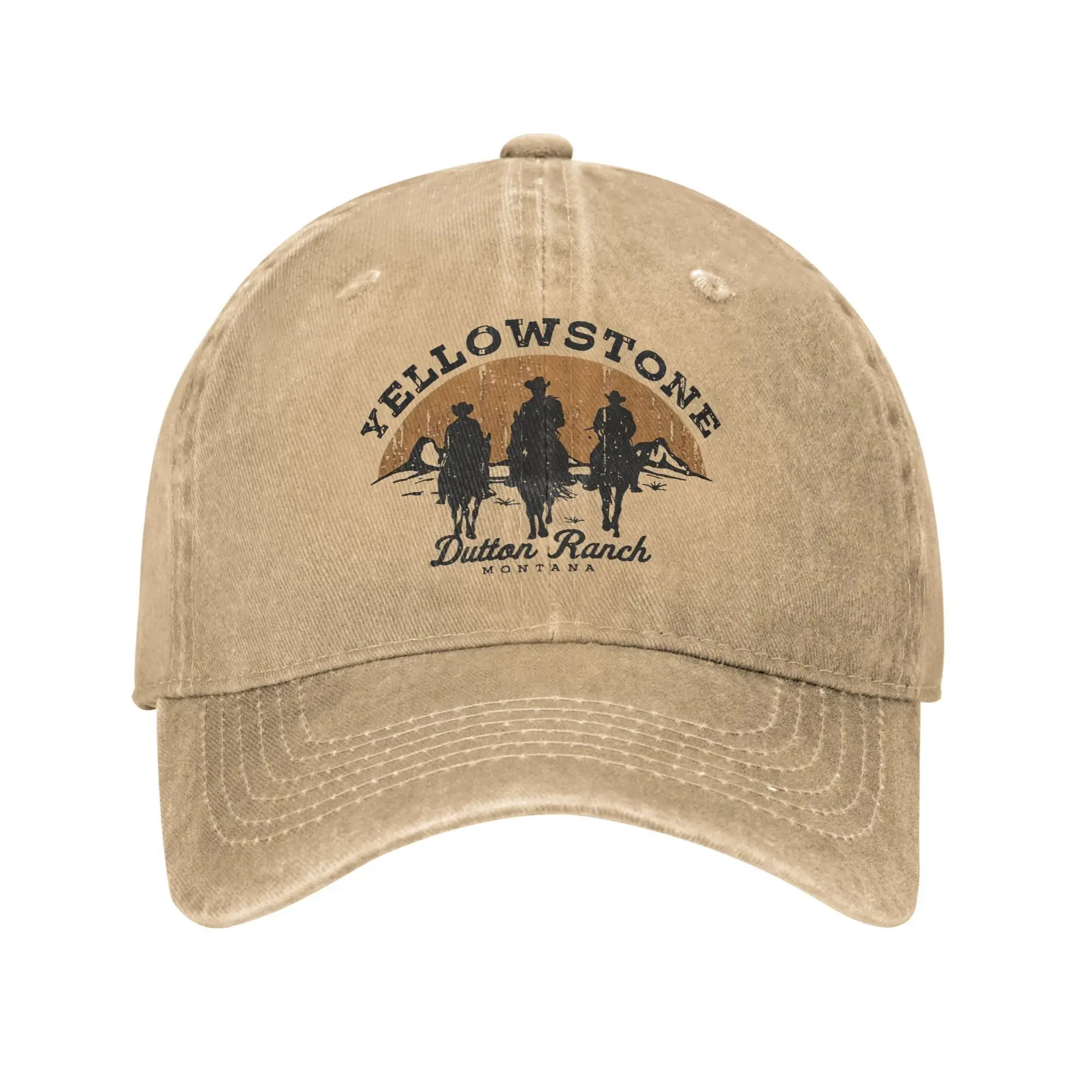 

Yellow Stones Dutton Ranch Men Women Baseball Cap Group Silhouette Distressed Washed Caps Hat Outdoor Unstructured Soft Headwear