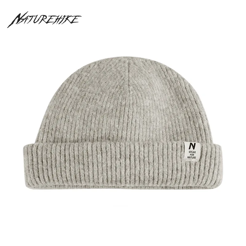 Naturehike Unisex Flanging Flower Yarn knitted Hat Man Winter Warm Hats Difficult Pilling Windproof Woman's Outdoor Cap Hikking