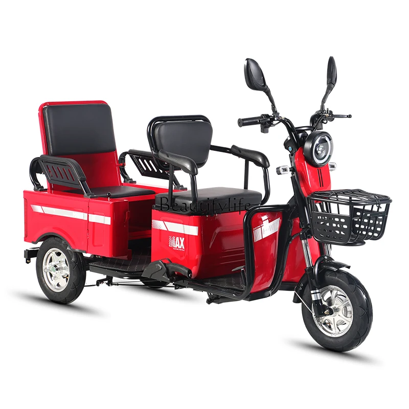 03.Electric tricycle pulling goods, household small ladies picking up and dropping off children, elderly scooter, battery car
