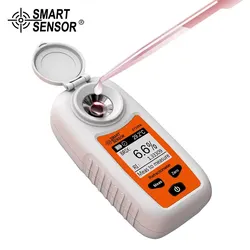 SMARTSENSOR LCD Digital Refractometer Brix Meter Fruit Juice Beverage ATC Sugar Content Measuring Instrument 0-35% Saccharometer