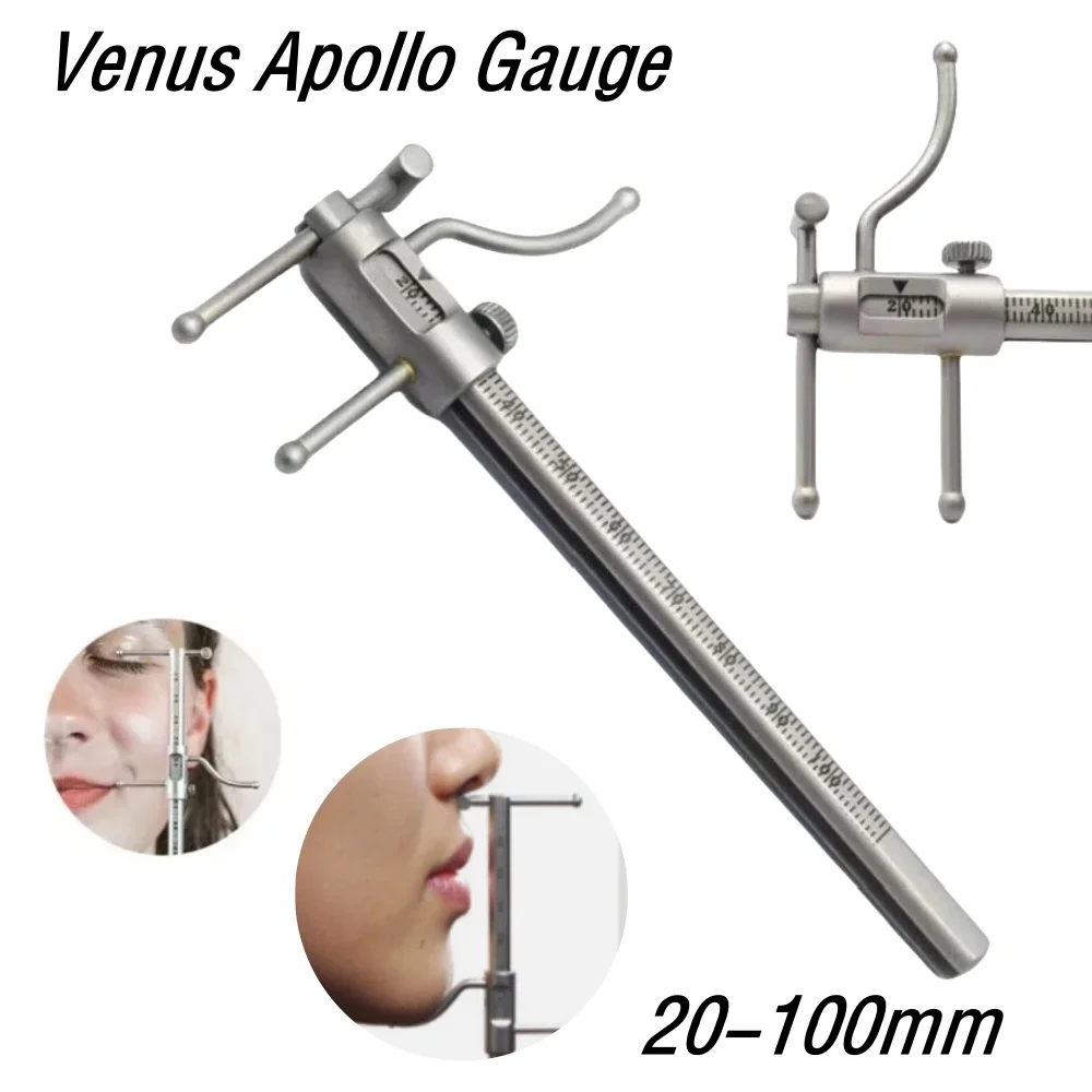 Dental Orthodontic Caliper Chin Implant Measuring Ruler 0-100Mm Stainless Steel Sliding Caliper