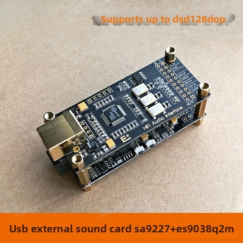 SA9227+ES9038Q2M Finished Decoding Board Hifi Audiophile USB Sound Card Converter Kit Supports DSD