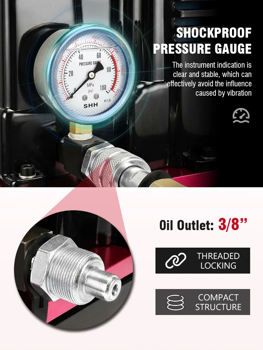 220 فولت 1.2KW أدوات المضخة الكهربائية عالية الجهد دليل/مفتاح سفلي مضخة هيدروليكية كهربائية محطة هيدروليكية QQ-700