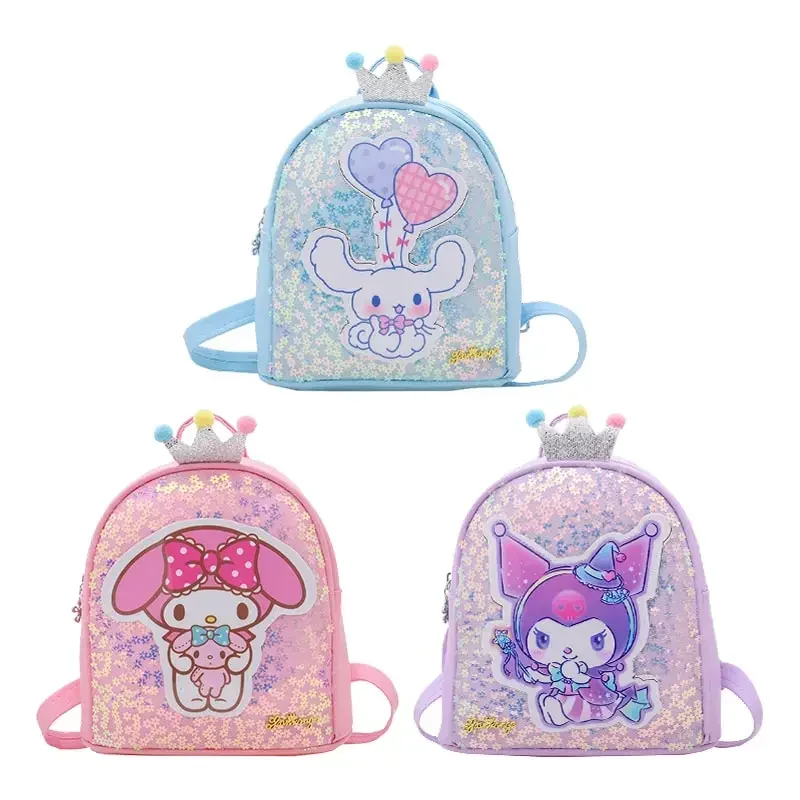 

Sanrioed Anime Kuromi My Melody Cinnamoroll Backpack Cute Kids Student Schoolbags Cartoon Children Shoulder Bag Gift for Friend