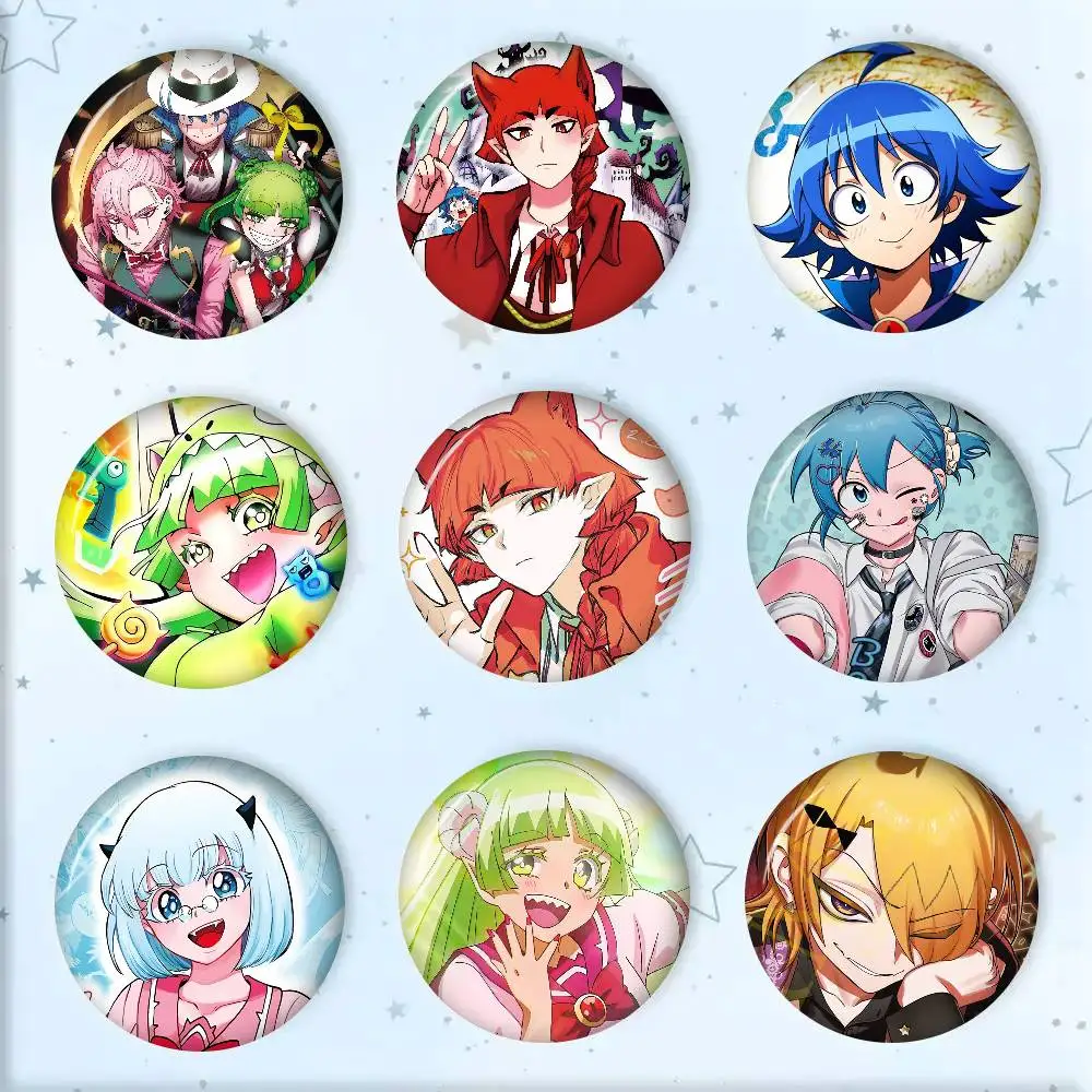 Welcome To D-Demon School! Iruma Kun Creator Tinplate Pin Button Custom Anime Role Brooch Cartoon Collar Badge Jewelry Gift Fans