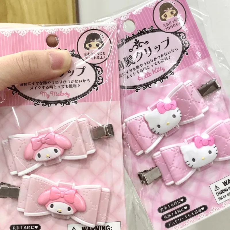 Kawaii My Melody Hairpin Anime Kuromi Cinnamoroll Cartoon Hair Clips Kids Headwear Ornaments Women Hair Accessories Gift view 2