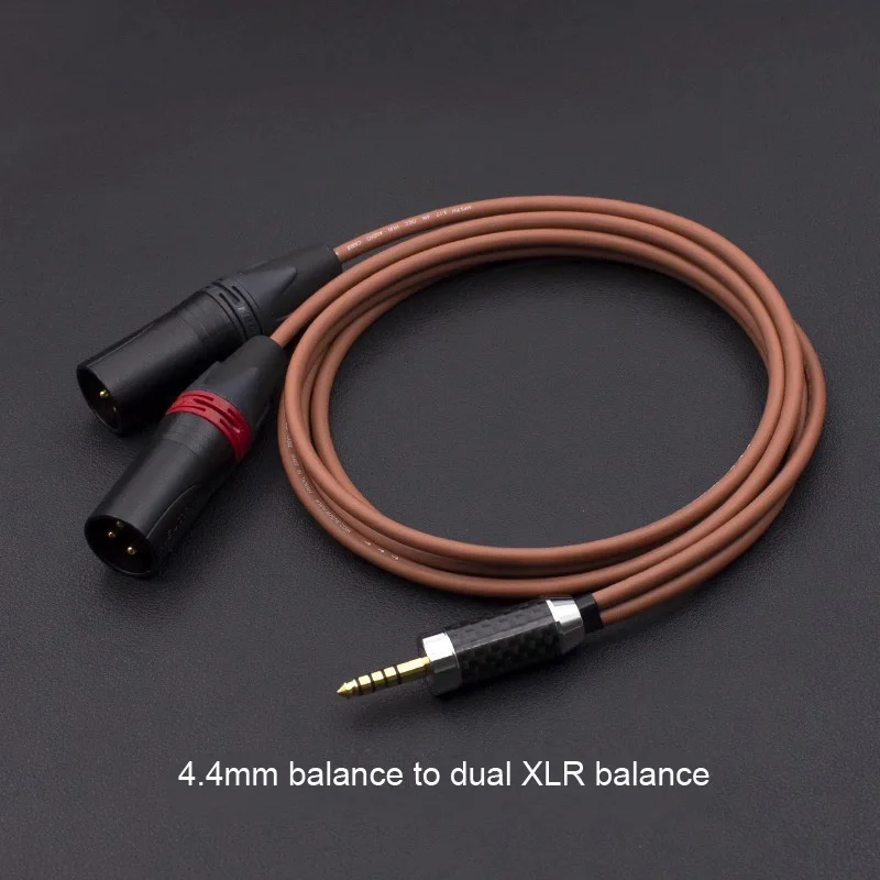 Hifi 6N OCC 4.4mm/3.5mm To Dual 2 XLR Male Cable For Sony WM1A/1Z PHA-1A/2A Z1R 4.4 Balance To Double 3Pin Xlr Upgrade Cable