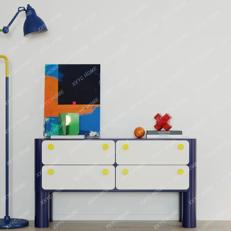 XX light luxury porch cabinet contrasting color advanced sense living room entrance foyer cabinet