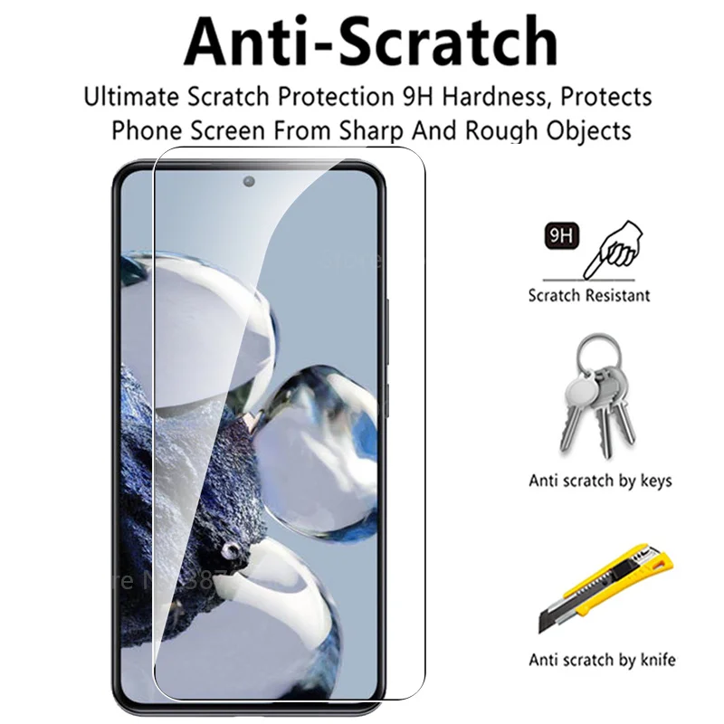 Funda de vidrio Protector 6 en 1 para Xiaomi Mi 12 T Pro, película templada para Xioami 12 T Pro 12 tpro Mi 12 tpro, Protector de pantalla para lente de cámara