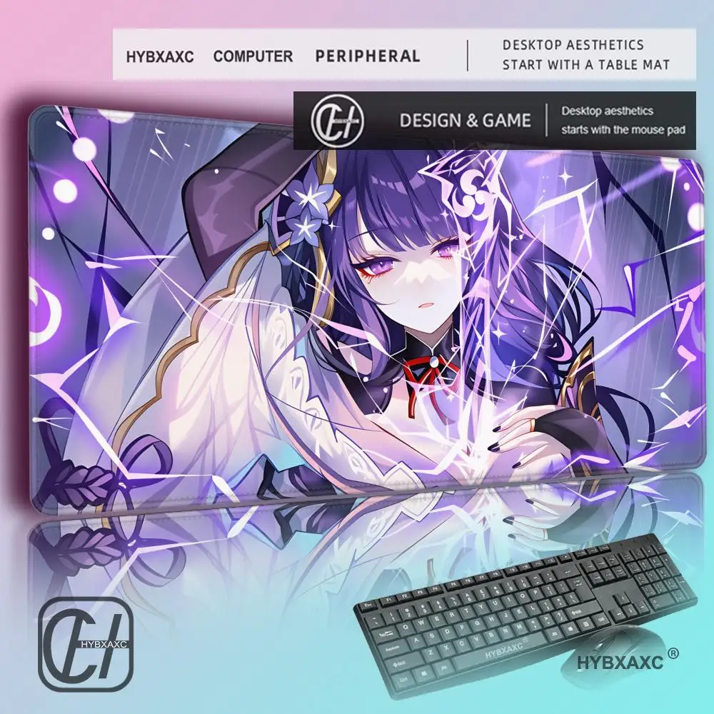 

HYBXAXC Genshin Impact XXL Gaming Mouse Pad, Anime Extended Desk Mat, Waterproof Non-Slip Rubber Base for PC Gamer
