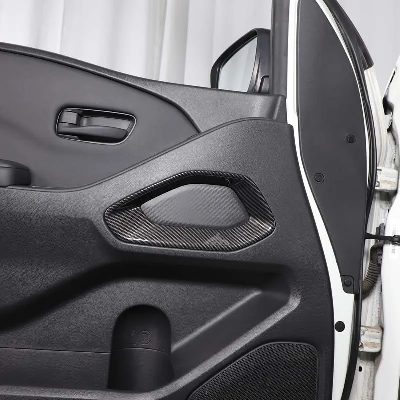 2-piece set ABS material Car interior door panel decorative frame cover For Nissan Frontier 2022-2024 Auto Accessories