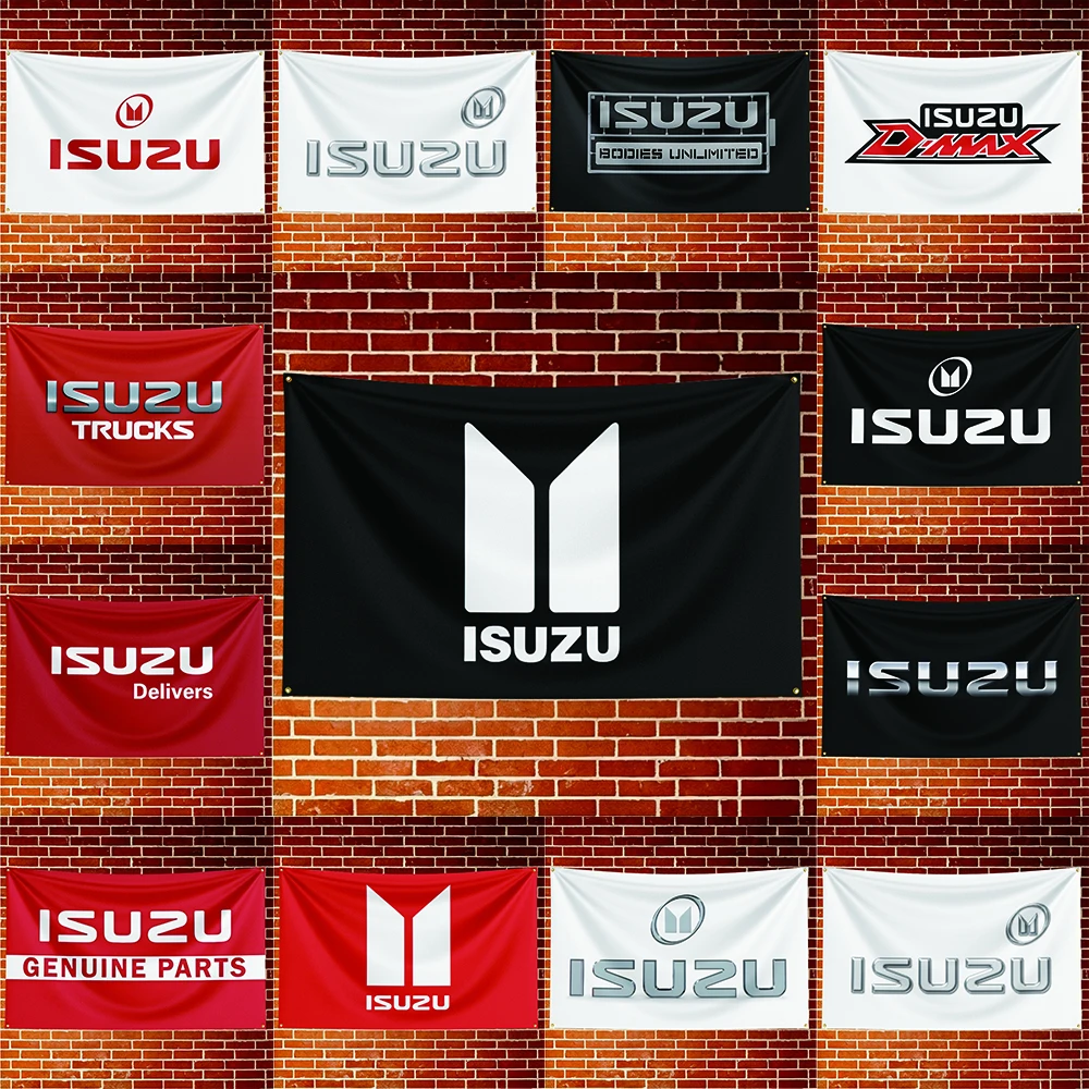 Custom Isuzu Flag Premium Soft Banner Wall Hanging Tapestry For In&Outdoor Holiday Celebration Themed Event Home Decor