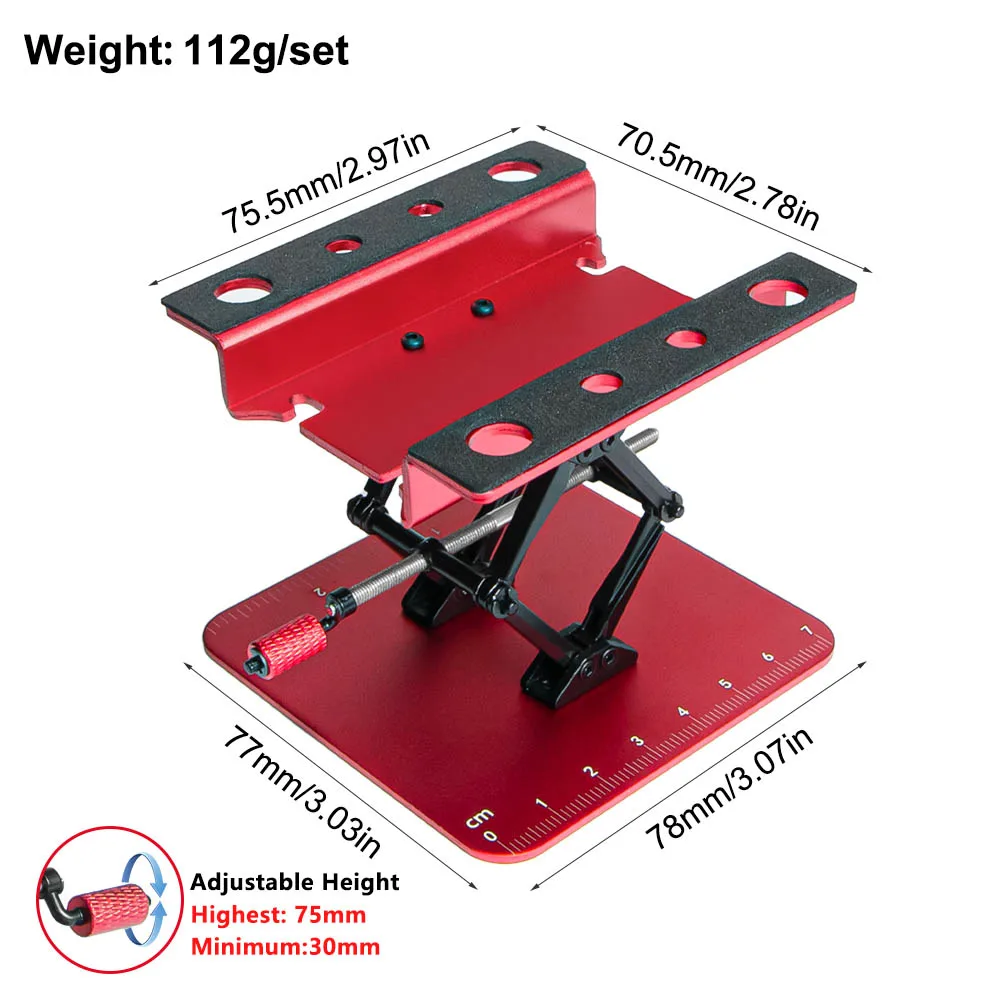 OGRC 1/18 1/24 Scale RC Car Repair Station Work Stand Adjustable Height Repair Stand for Axial 1/24 SCX24 FCX24 AX24 1/18 TRX4M