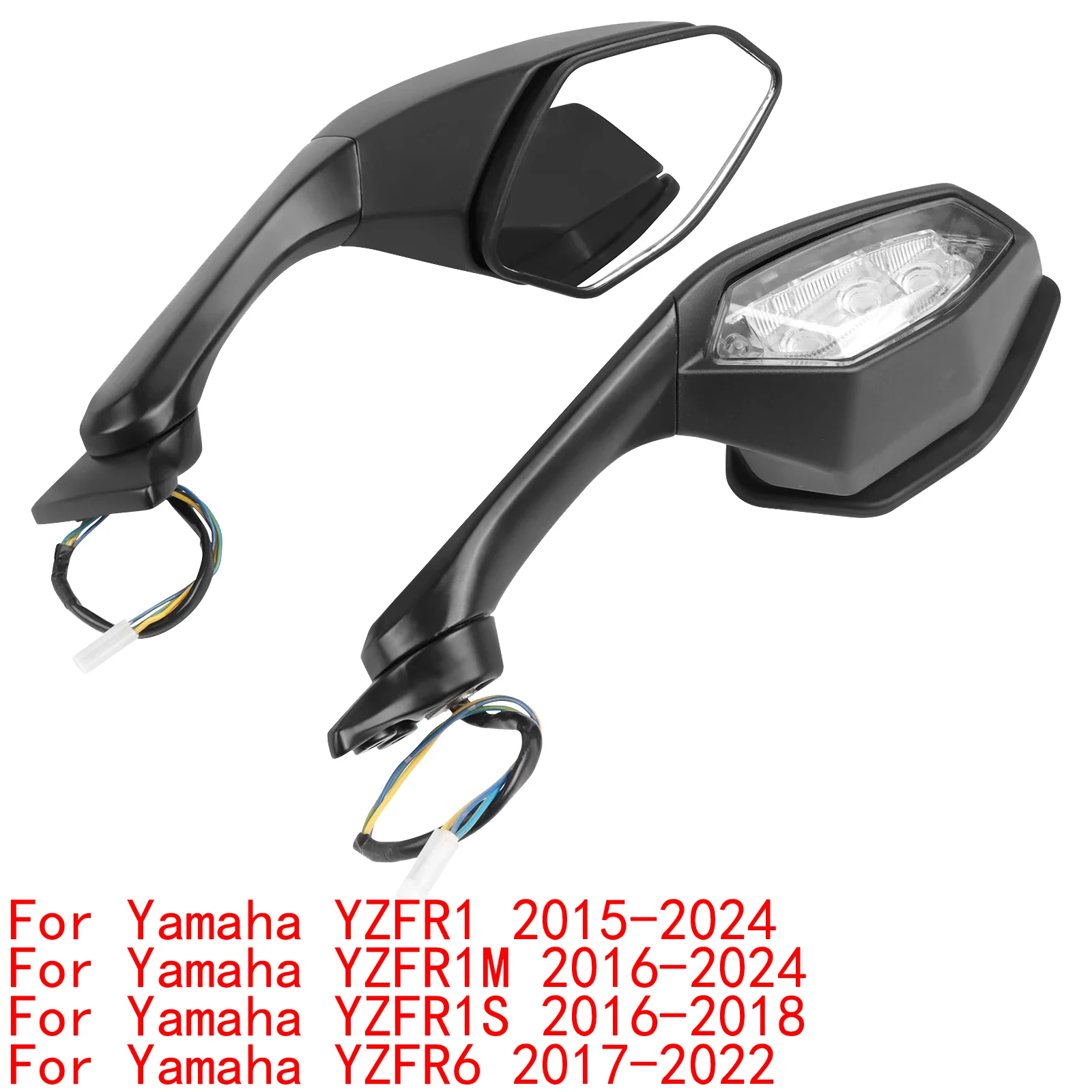

YZFR1 2024 Motorbike Rear View Mirror LED Turn Signal Light For Yamaha YZF R1 R6 YZFR6 YZF-R6 YZF-R1 2017-2022 YZFR1M YZFR1S