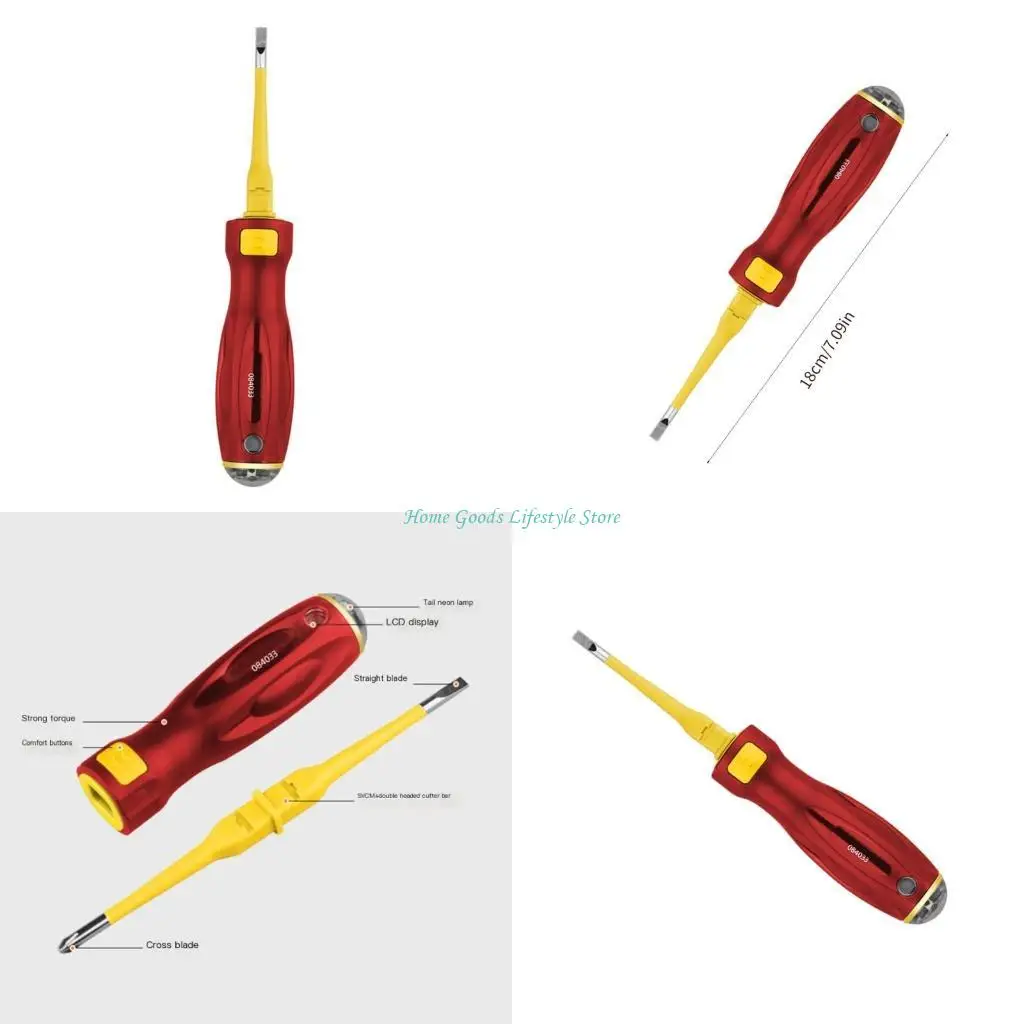 e74e-多機能二重目的絶縁電気技師ドライバードライバー電気特殊ドライバーダブルヘッド