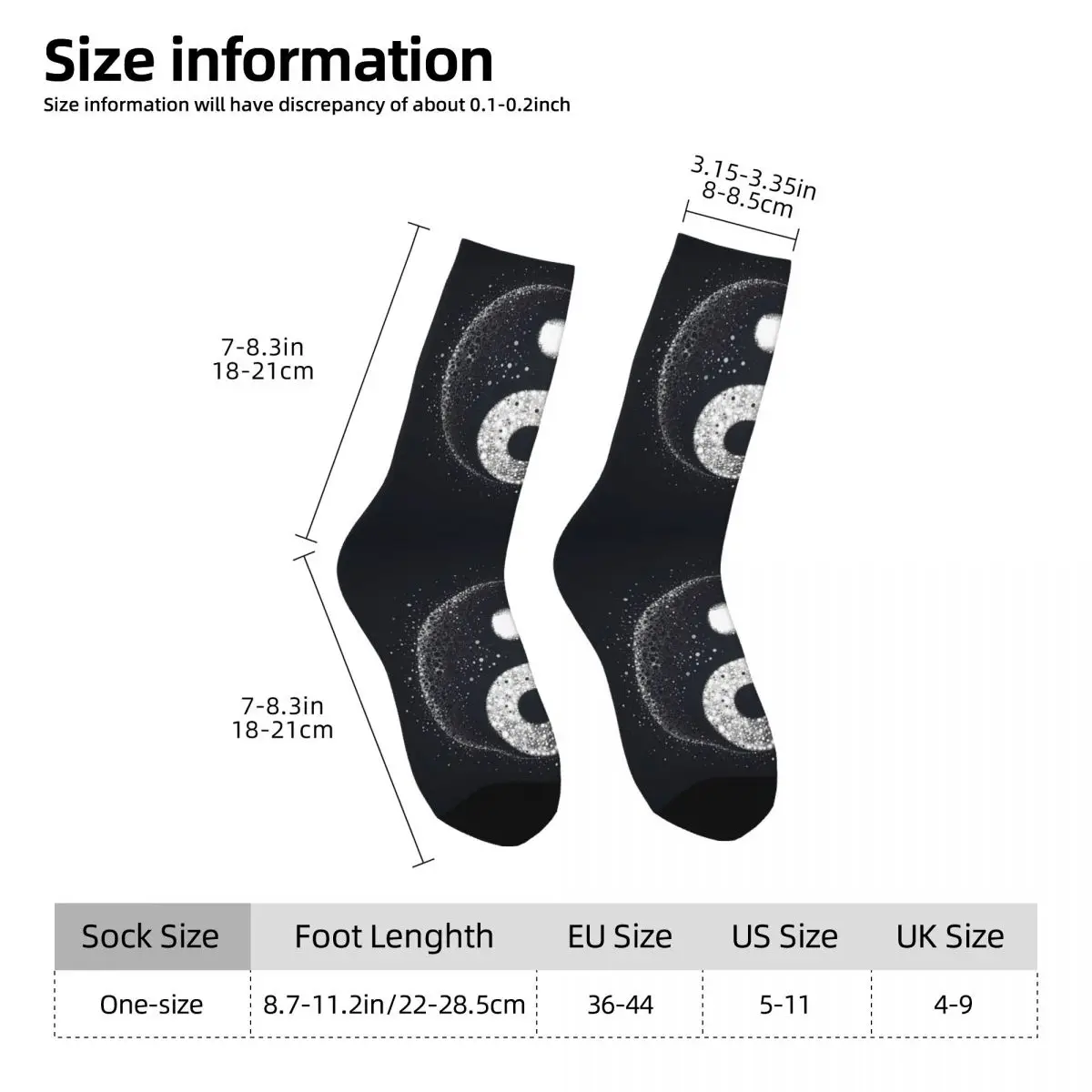 Yin And Yang Sock Printed Man Polyester