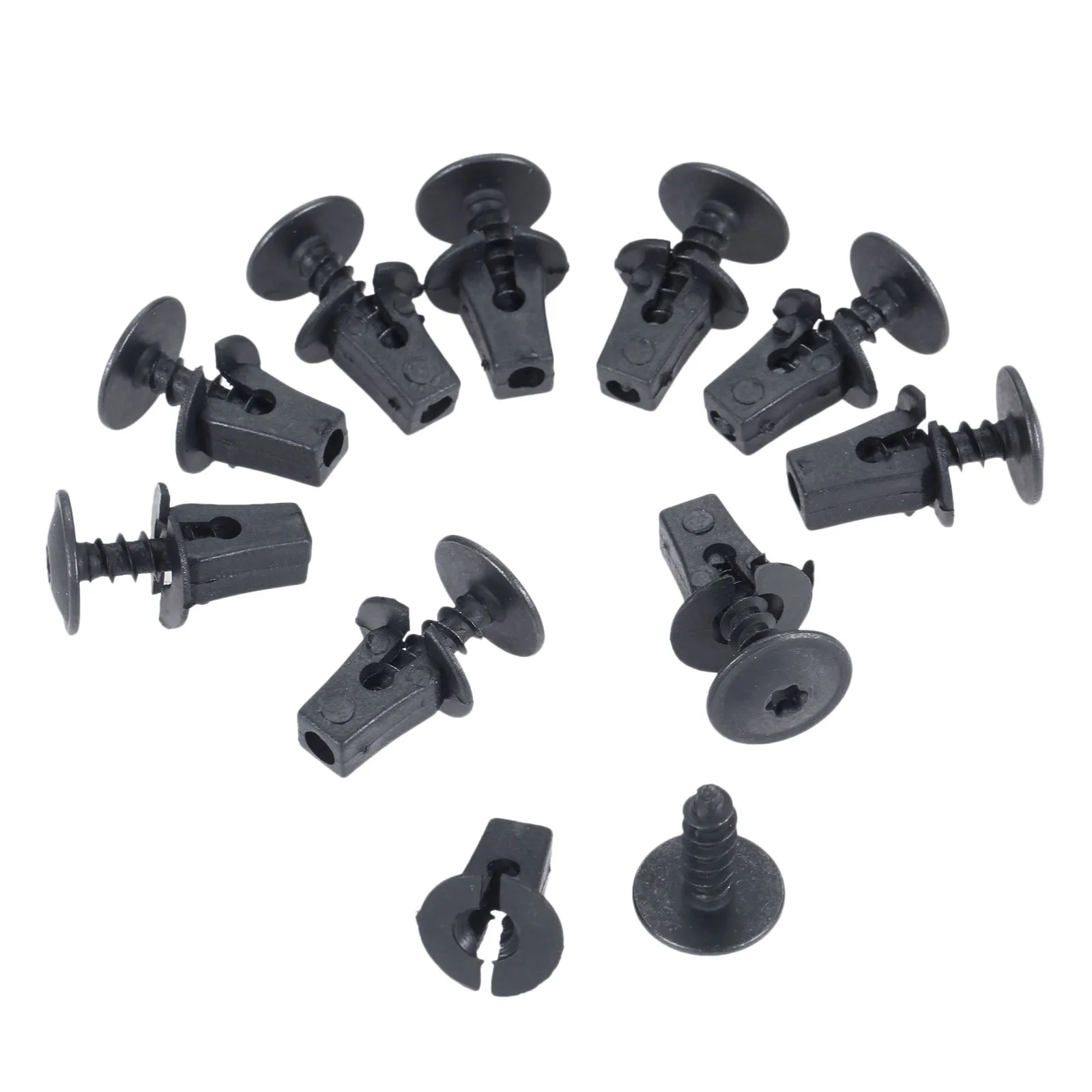 10Pcs Car Auto Plastics Clips Fender Liner Mudguard Fastener Clips Screws