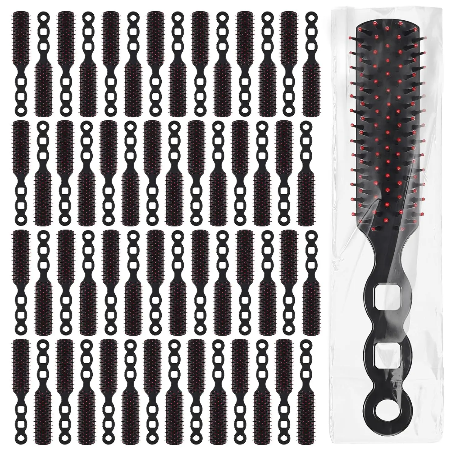 

Набор из 110 расчесок для волос для убежищ для бездомных, отелей, домов престарелых - массажные расчески против спутывания волос, в индивидуальной упаковке