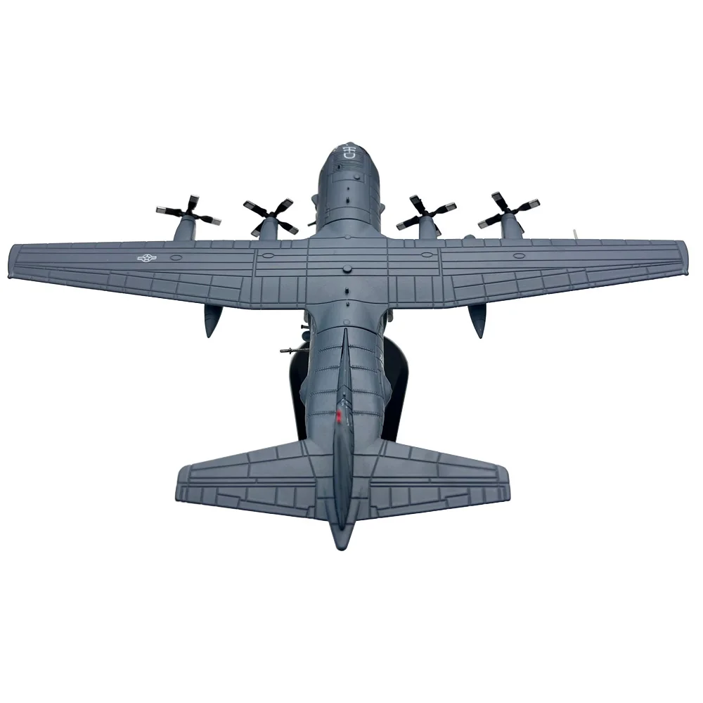 Model pesawat terbang logam Diecast, pesawat terbang serangan tanah berat AC130 skala 1/200, koleksi hadiah mainan anak