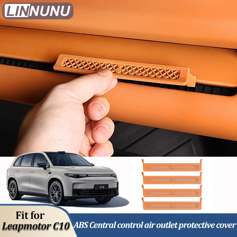 Linnunu Fit for 2024 Leapmotor C10 Car Interior Decoration Supplies Central Control Instrument Panel Air Conditioning Outlet Dustproof Protective Cover Snap-On Instrument Panel Air Outlet Cover Car Accessories Supplies