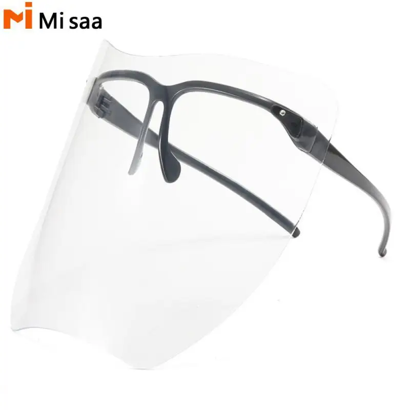 Transparent Full Face Shield Mask Head Protective Cover Eye Safety Glasses Kitchen Tools Screen Visors Dust WindProof Anti-Fog